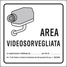 cartello area videosorvegliata 